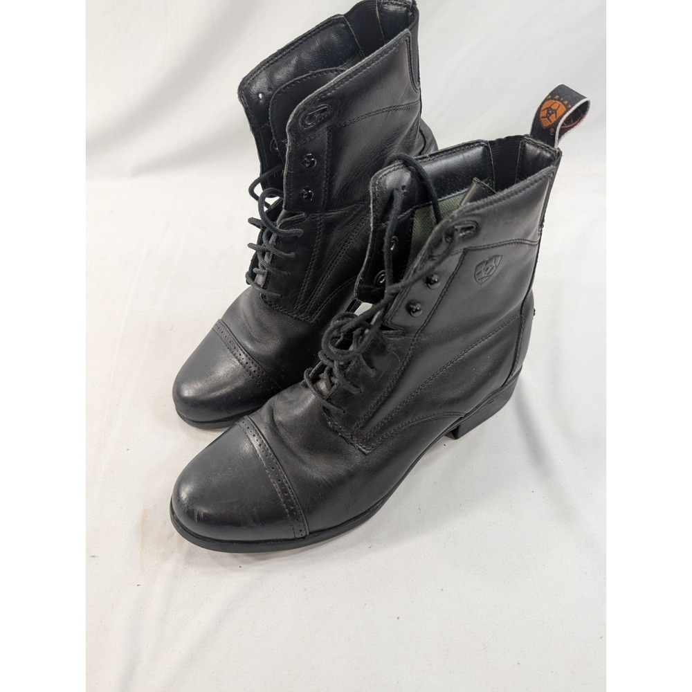 Ariat Womens 9B Black Heritage III Paddock Boots Leather Equestrian Riding